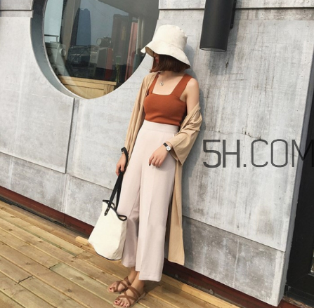 針織開(kāi)衫配什么褲子？針織開(kāi)衫搭配褲子圖片