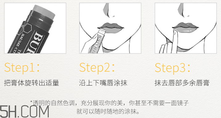 小蜜蜂天然淡彩潤唇膏 小蜜蜂天然淡彩潤唇膏