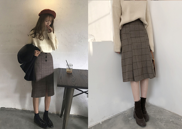 女生格紋穿搭圖片 格紋衣服搭配圖片 女生格紋穿搭圖片 格紋衣服搭配圖片