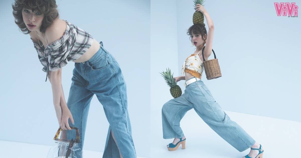 牛仔寬腿褲怎樣搭配 法式甜美女孩風(fēng) 牛仔寬腿褲怎樣搭配 法式甜美女孩風(fēng)