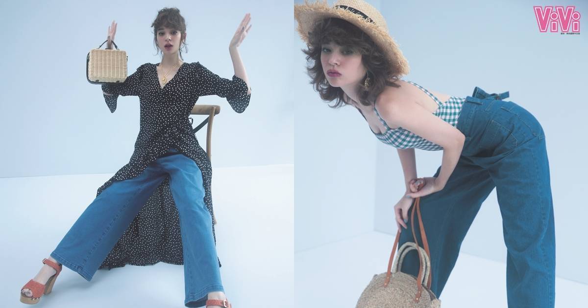 牛仔寬腿褲怎樣搭配 法式甜美女孩風(fēng) 牛仔寬腿褲怎樣搭配 法式甜美女孩風(fēng)