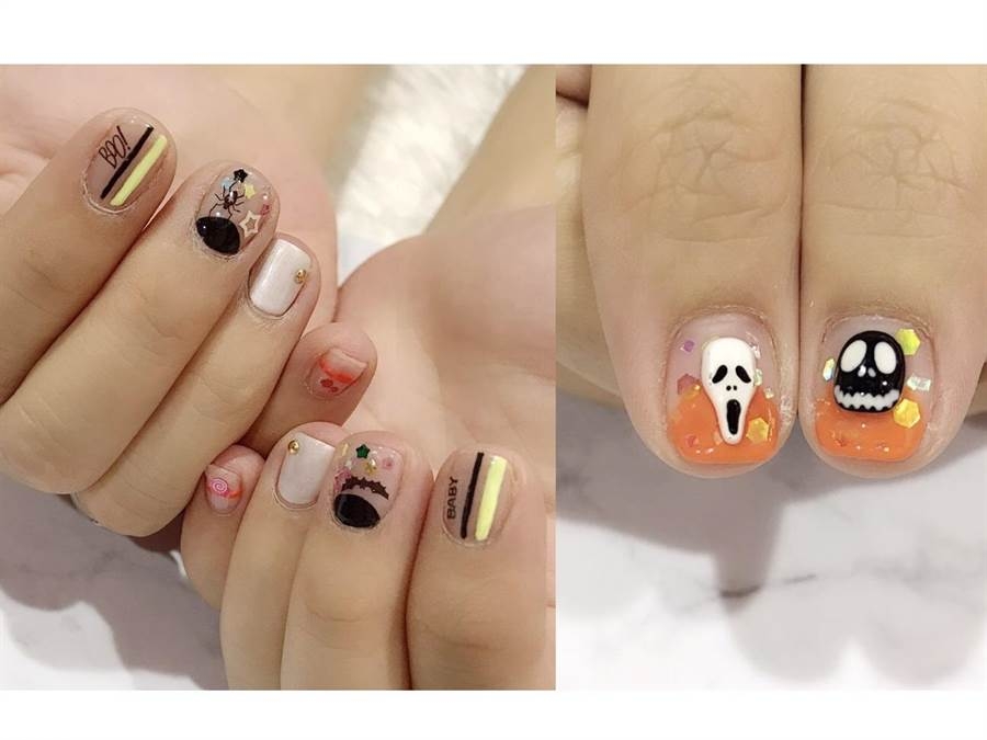 萬(wàn)圣節(jié)光療美甲圖片 超可愛(ài)搞怪美甲 萬(wàn)圣節(jié)光療美甲圖片 超可愛(ài)搞怪美甲