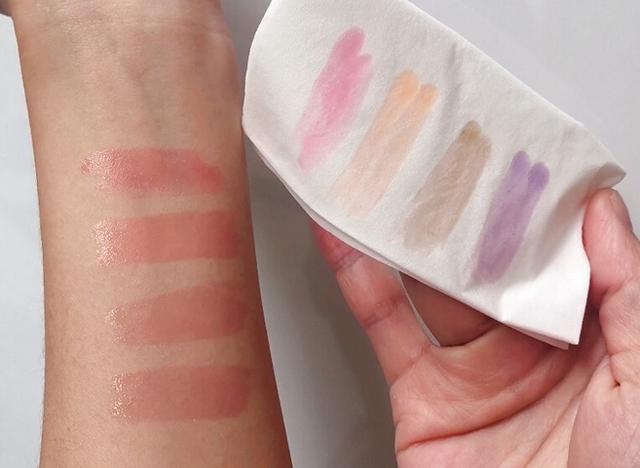 rmk誘光潤(rùn)唇釉全部試色 rmk誘光潤(rùn)唇釉4色號(hào)對(duì)比 rmk誘光潤(rùn)唇釉全部試色 rmk誘光潤(rùn)唇釉4色號(hào)對(duì)比