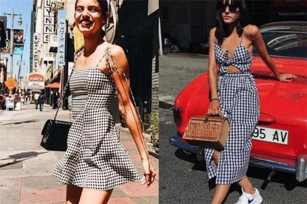 格子吊帶裙什么顏色好看 清爽夏季穿搭 格子吊帶裙什么顏色好看 清爽夏季穿搭